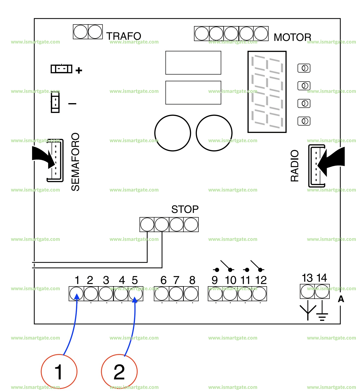 Wiring diagram for ERREKA LINCE