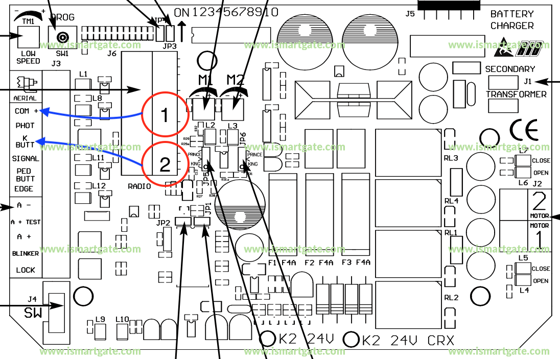 Wiring diagram for RIB K2 24V CRX