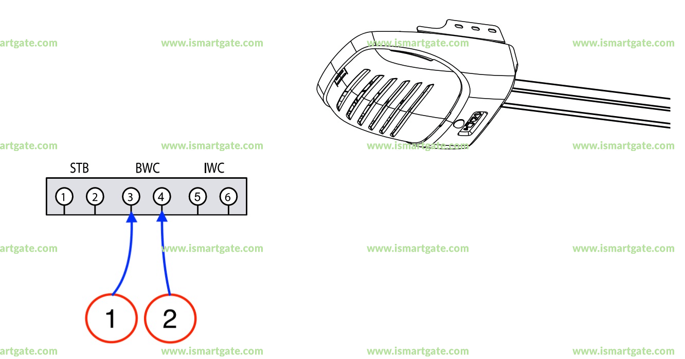 Wiring diagram for GENIE CB1200