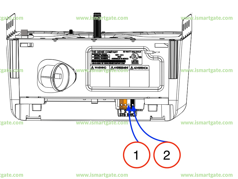 Wiring diagram for GENIE Chain Drive 500