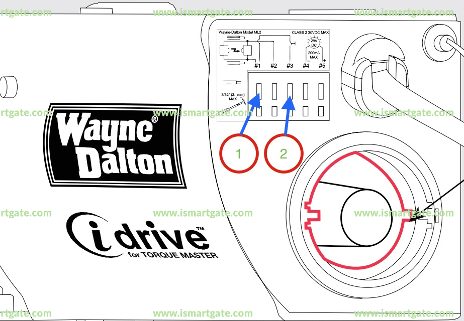 Wiring diagram for Wayne Dalton iDrive
