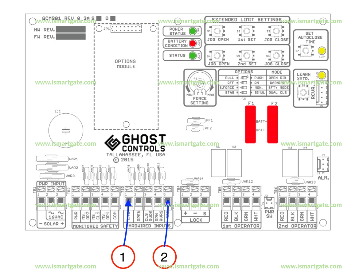 Wiring diagram for GHOST CONTROLS DTP1