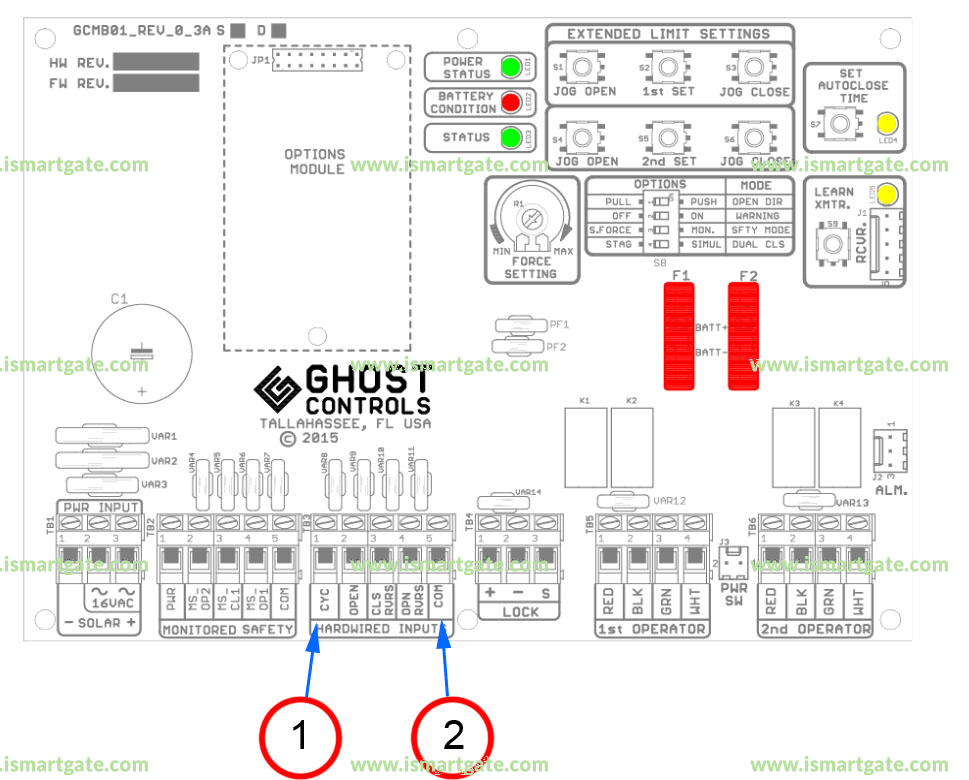 Wiring diagram for GHOST CONTROLS TDS2XP