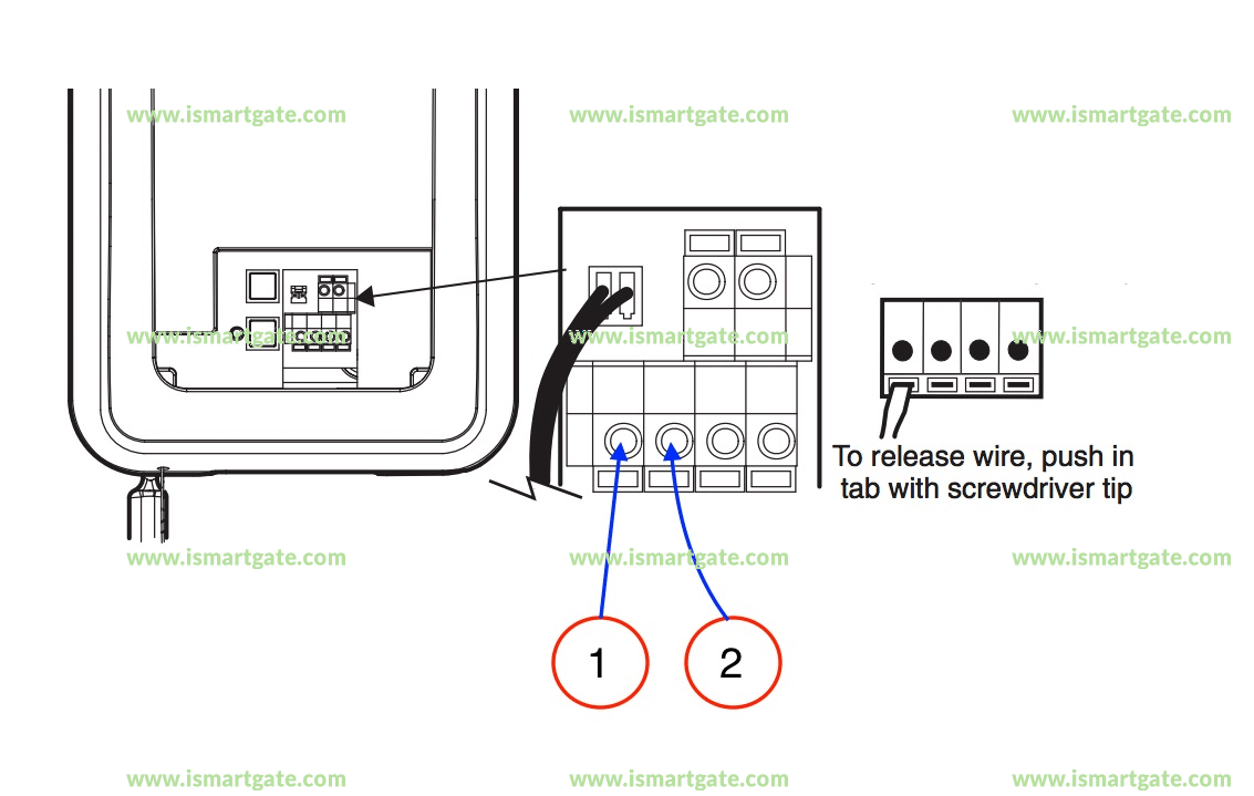 Diagrama de cableado para LiftMaster 3800