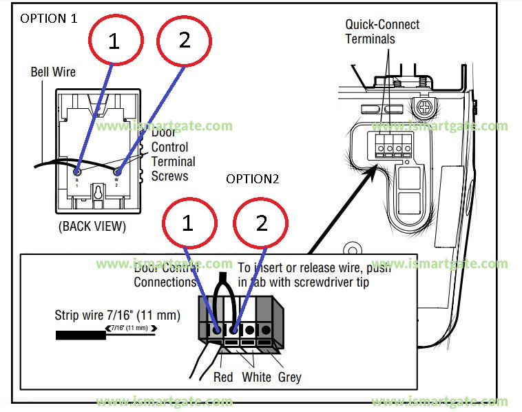 Diagrama de cableado para LiftMaster 3850-267