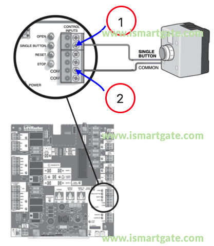 Wiring diagram for LiftMaster CB24