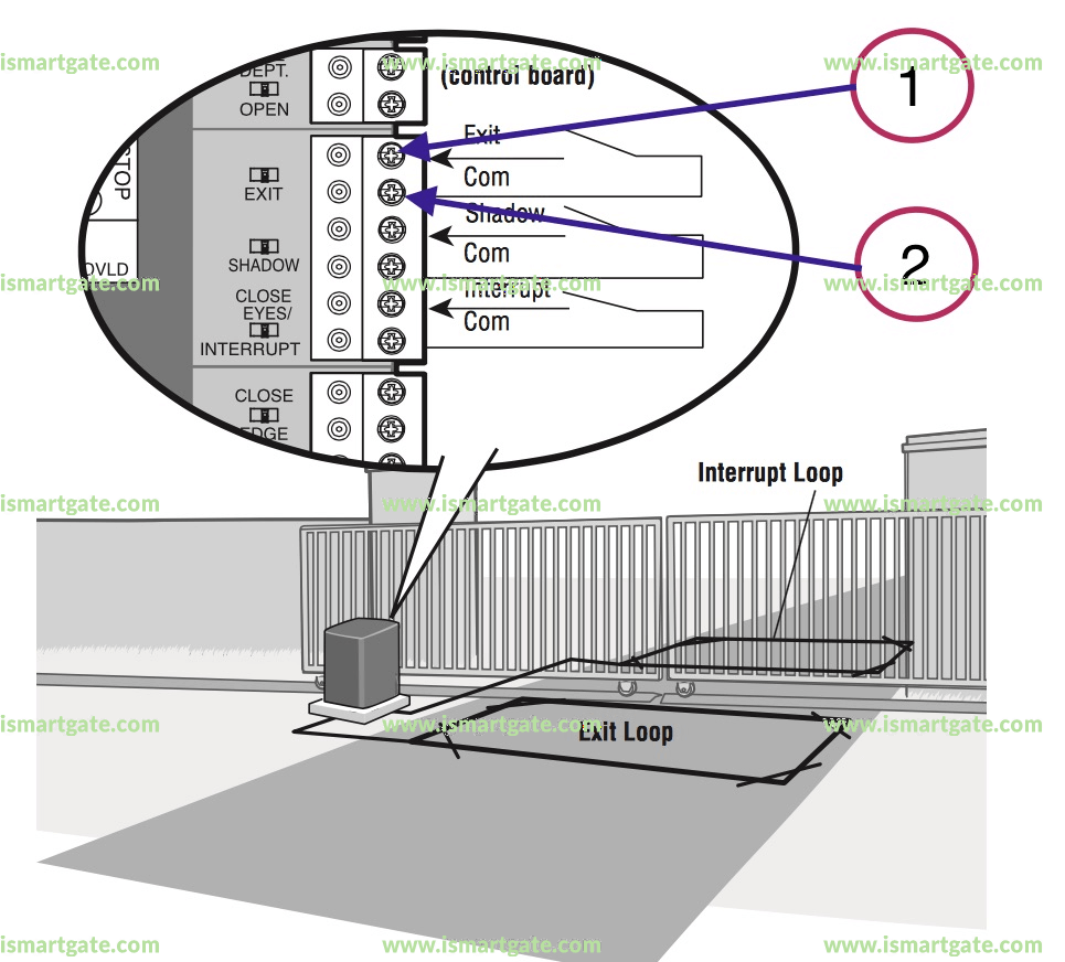 Wiring diagram for LiftMaster LA500DC
