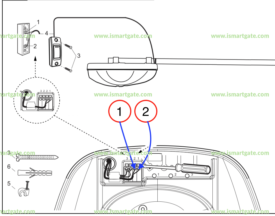 Wiring diagram for LiftMaster LM50EV