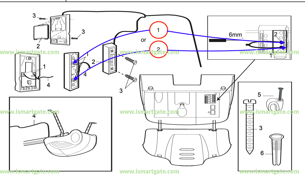 Wiring diagram for LiftMaster LM60AR-128