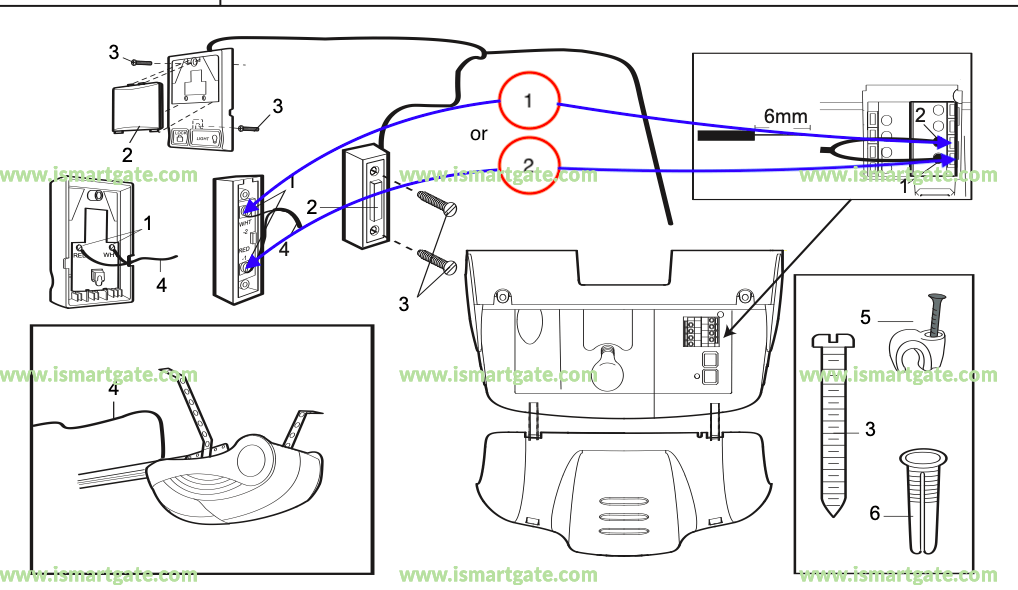 Wiring diagram for LiftMaster LM60R-GB