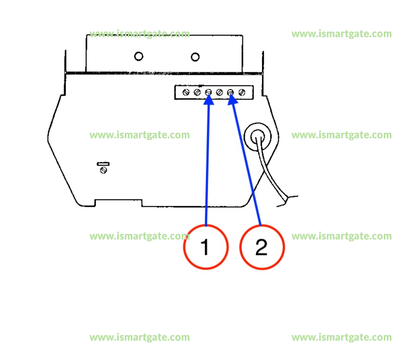 Wiring diagram for Moore-o-Matic X133