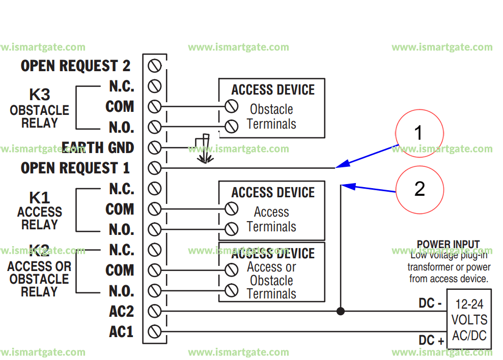 Wiring diagram for Linear AP-5