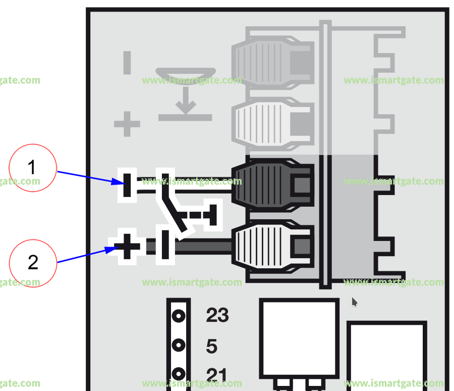 Garador GaraMatic 10 için bağlantı şeması