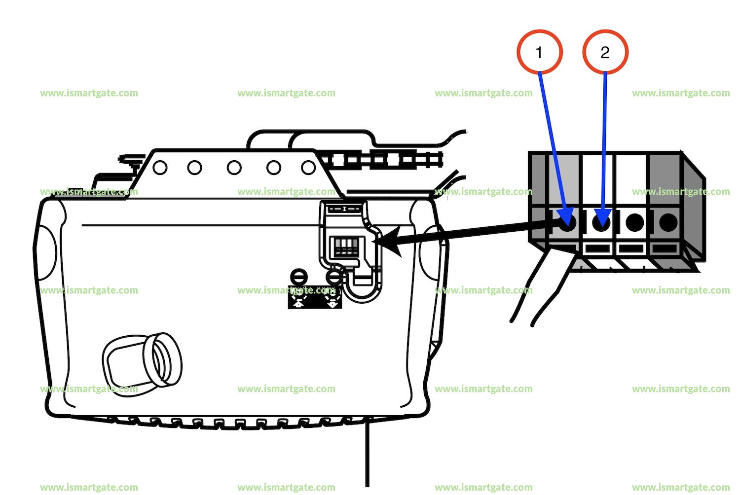 Wiring diagram for Chamberlain 248735S