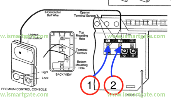 Wiring diagram for Chamberlain Access Master M100