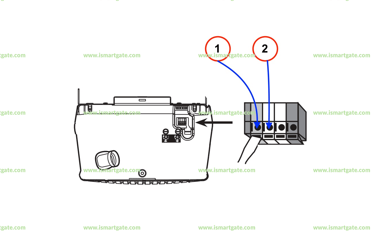 Wiring diagram for Chamberlain PD752KDS