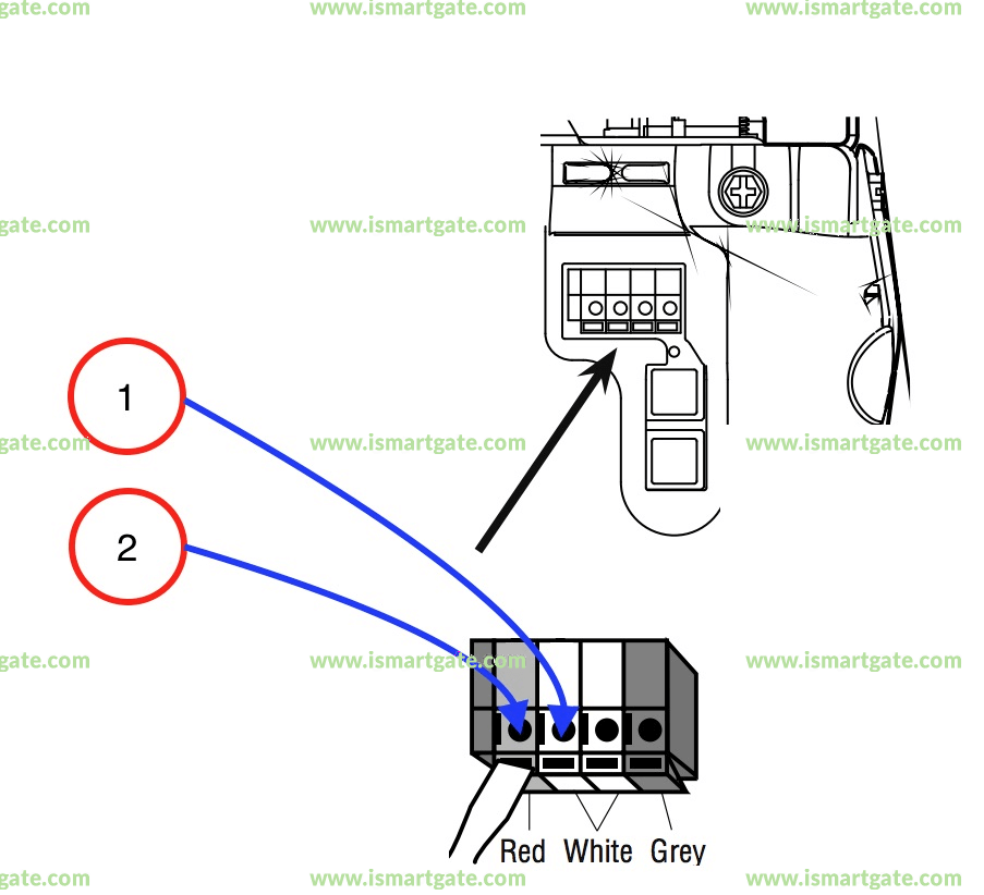 Wiring diagram for Chamberlain WD822KD