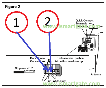 Wiring diagram for Chamberlain WD822KS