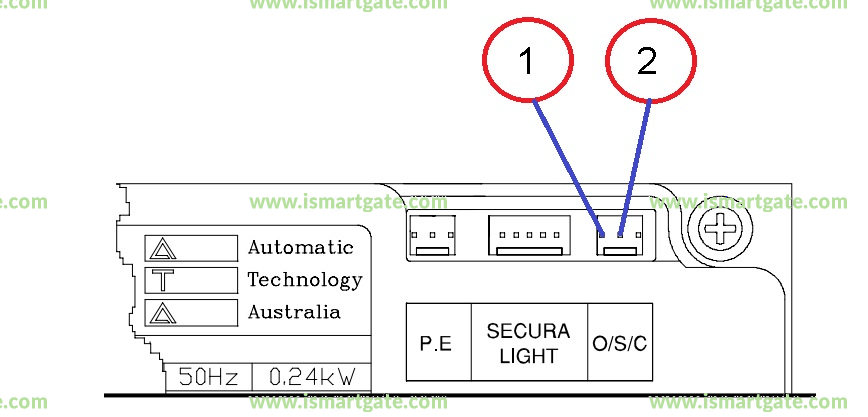 Wiring diagram for Automatic Technology NES-24V1 NeoSlider
