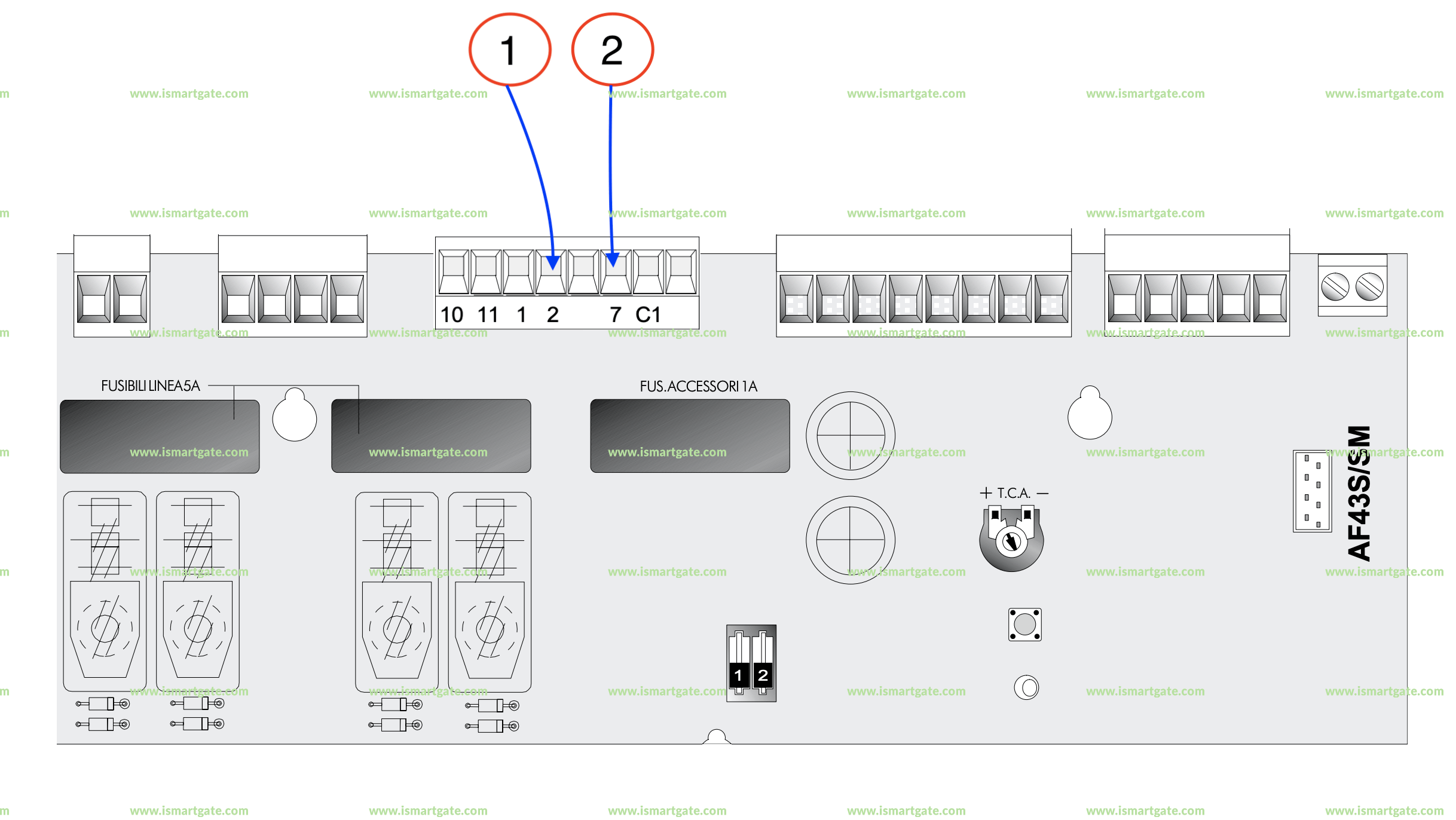 Wiring diagram for CAME ZBX6