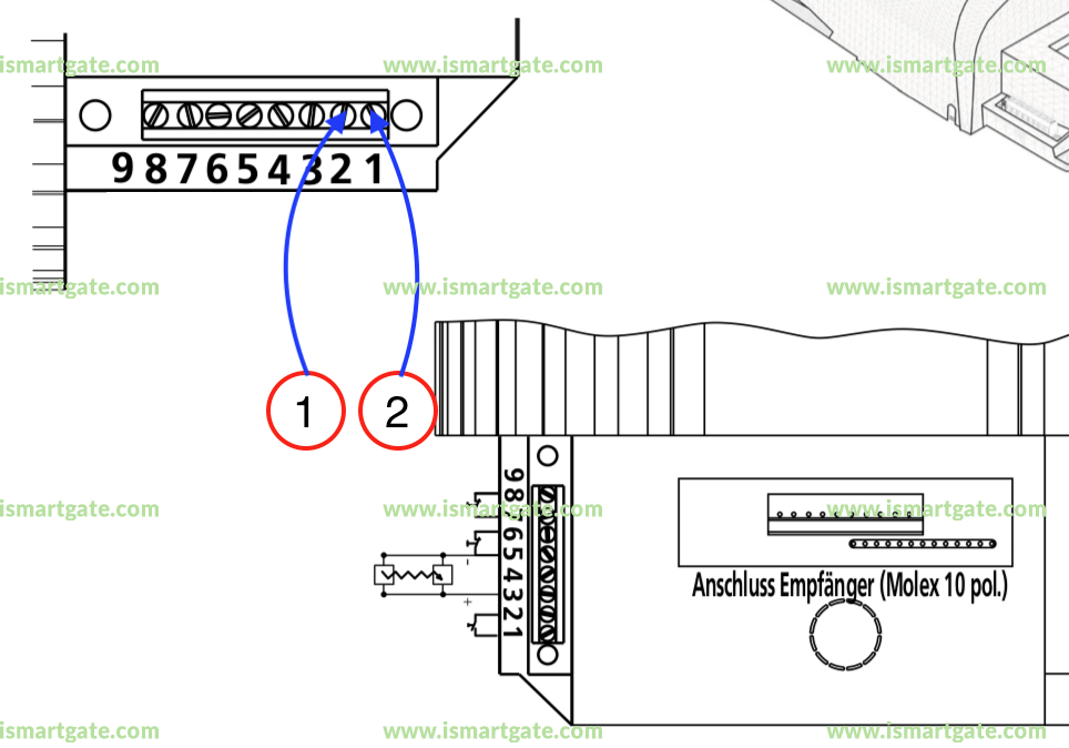 Wiring diagram for Teckentrup CarTeck 12.1