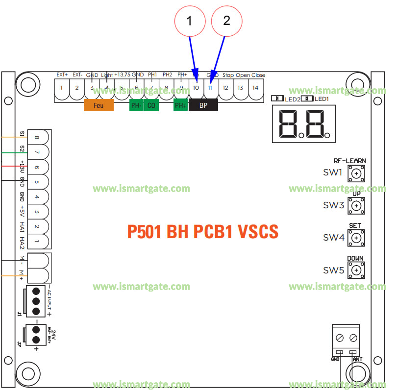 Wiring diagram for SCS Sentinel OpenGate 3