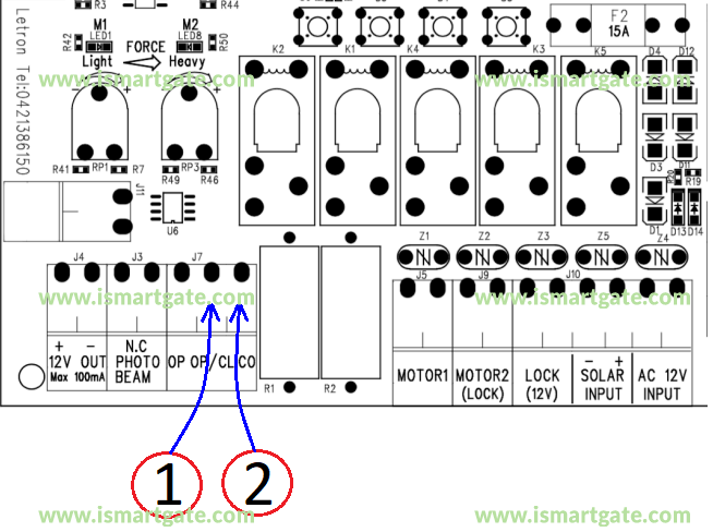 Wiring diagram for Letron SW410