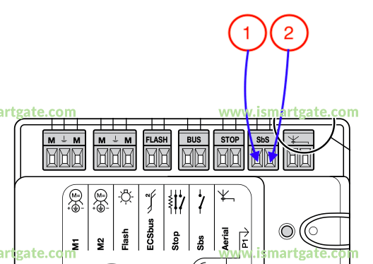 Wiring diagram for Nice Maestro 200