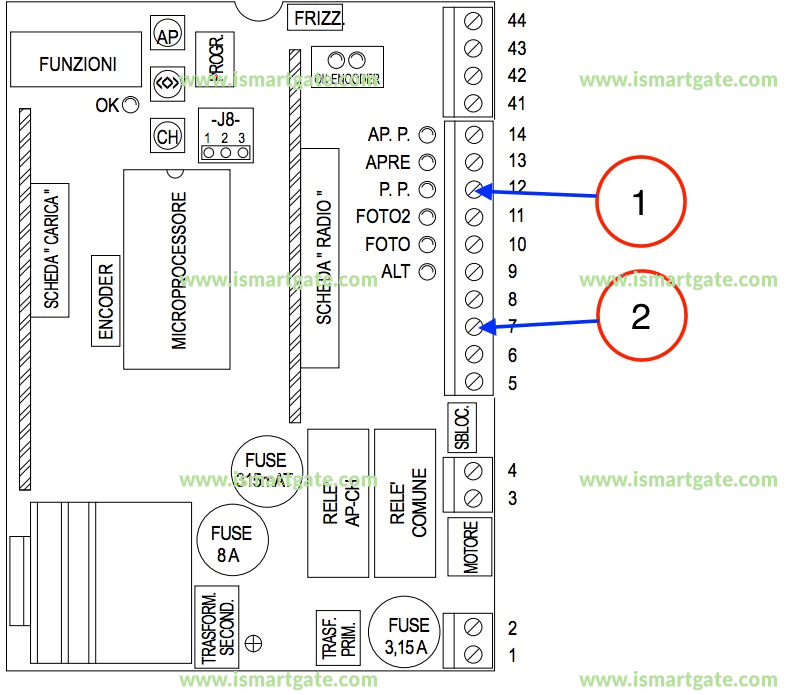 Wiring diagram for Nice R01000