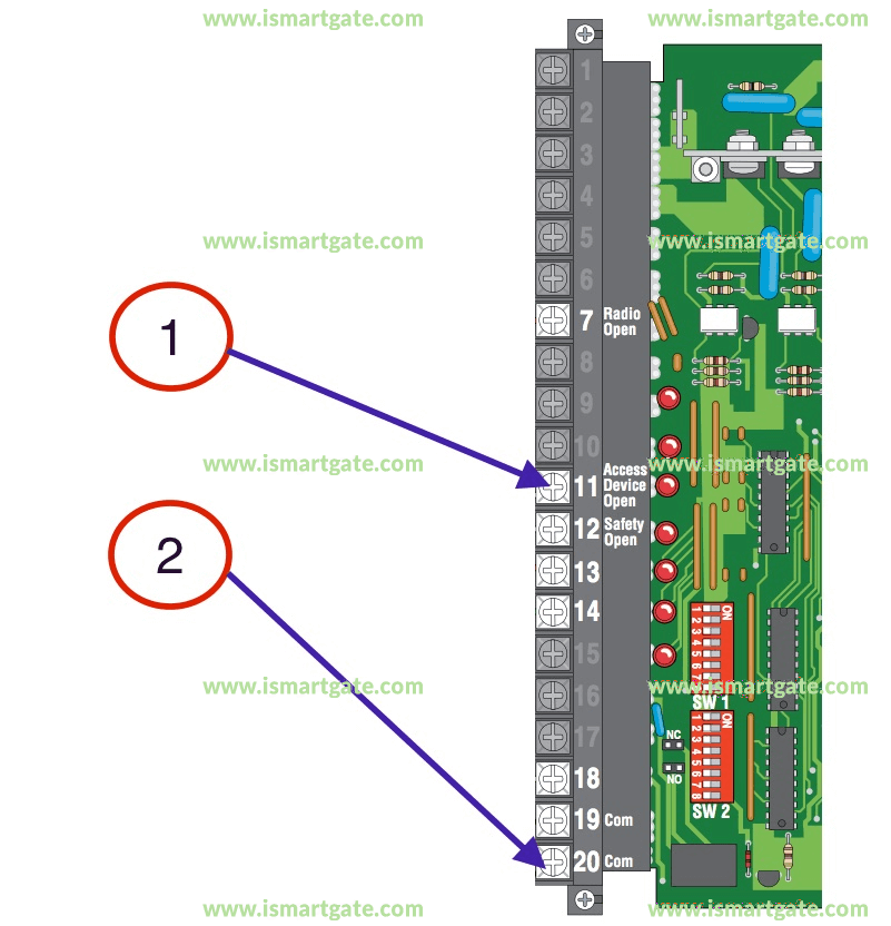 Wiring diagram for DoorKing DK4502