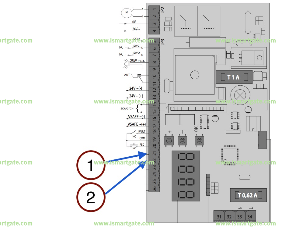 Wiring diagram for BFT Deimos