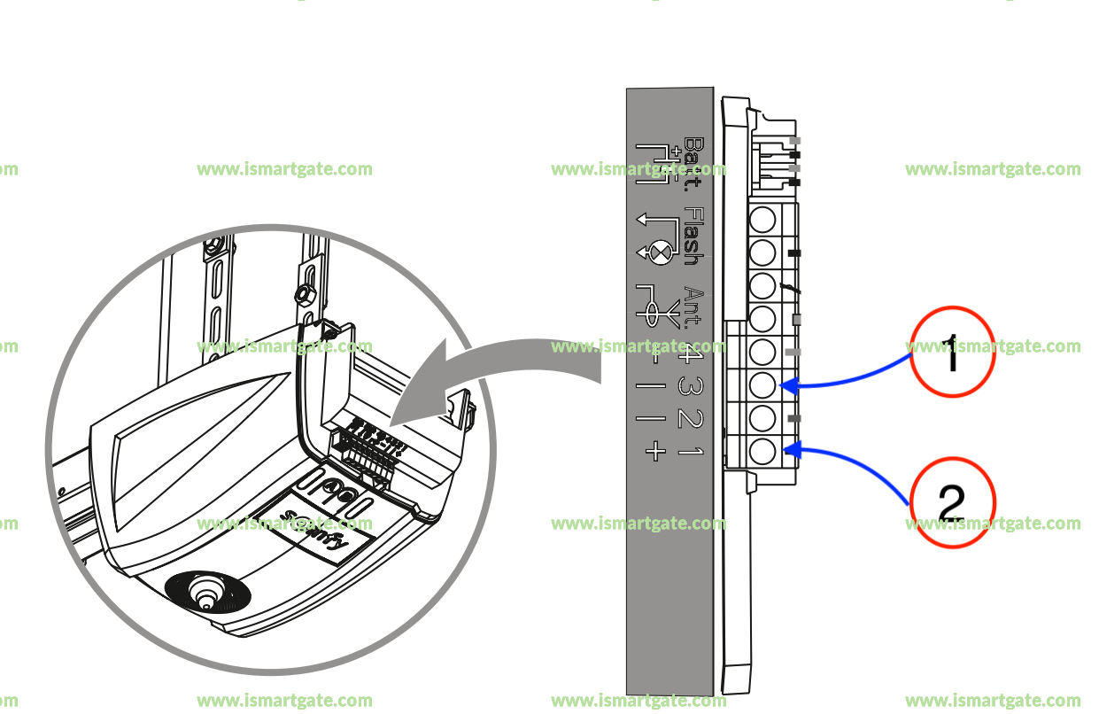 Wiring diagram for SOMFY GDK 1100