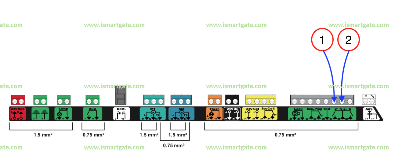 Wiring diagram for SOMFY IXENGO L 3S RTS