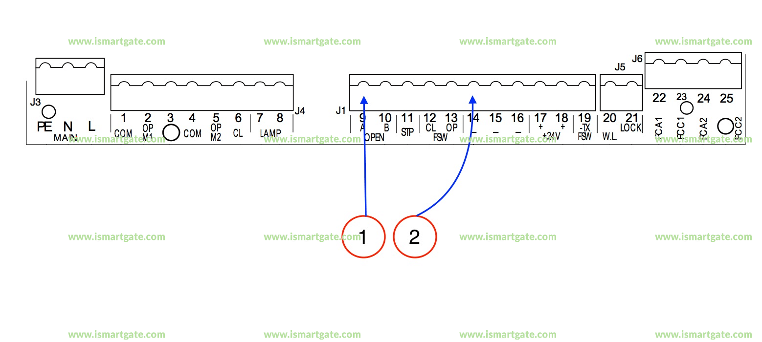 Wiring diagram for GENIUS JA592