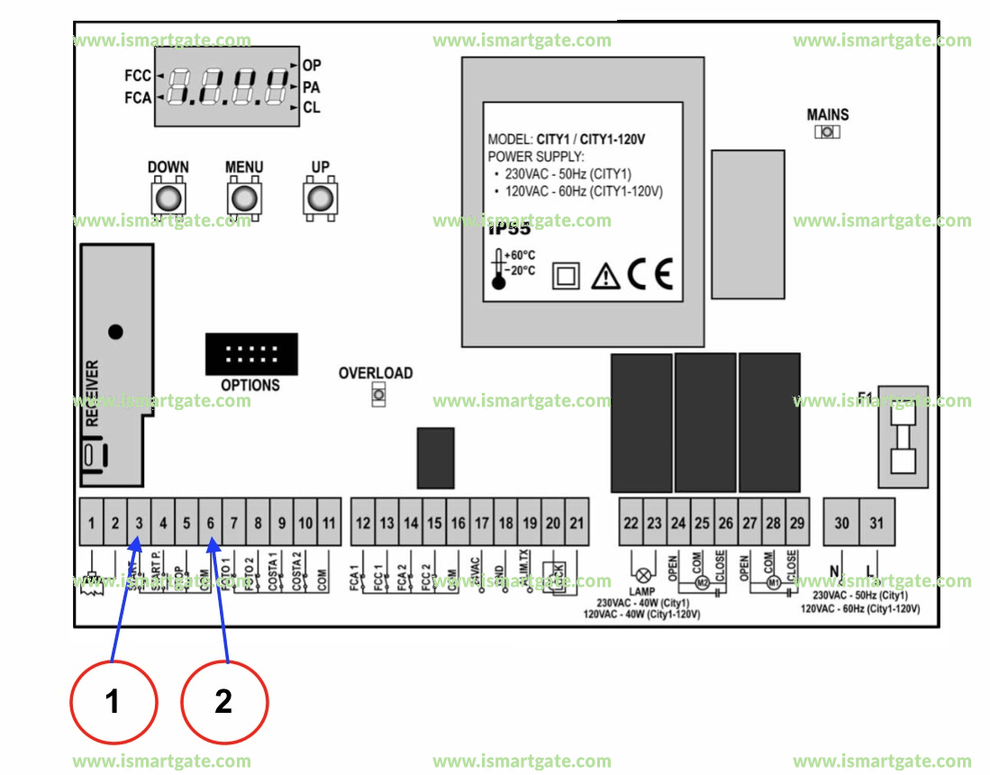 Wiring diagram for V2Electtronica CITY1