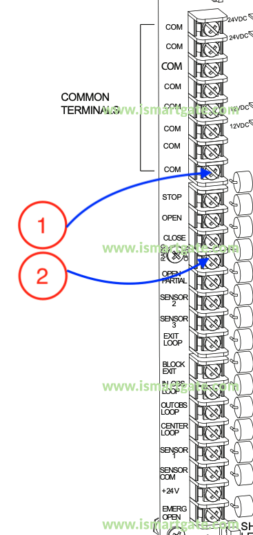 Wiring diagram for HySecurity Slidesmart DC HD15F