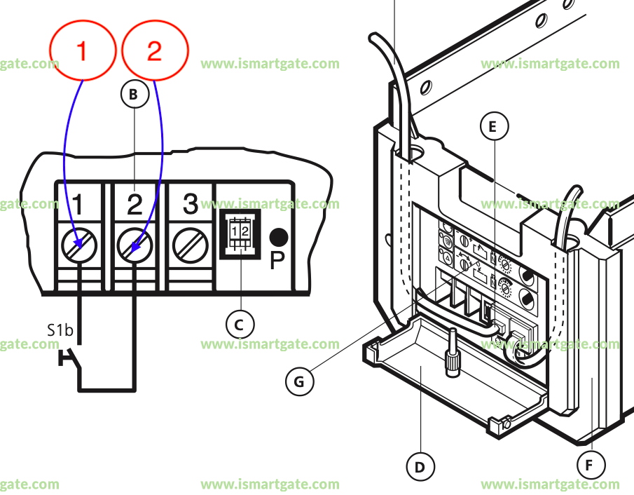 Wiring diagram for Marantec Comfort 240
