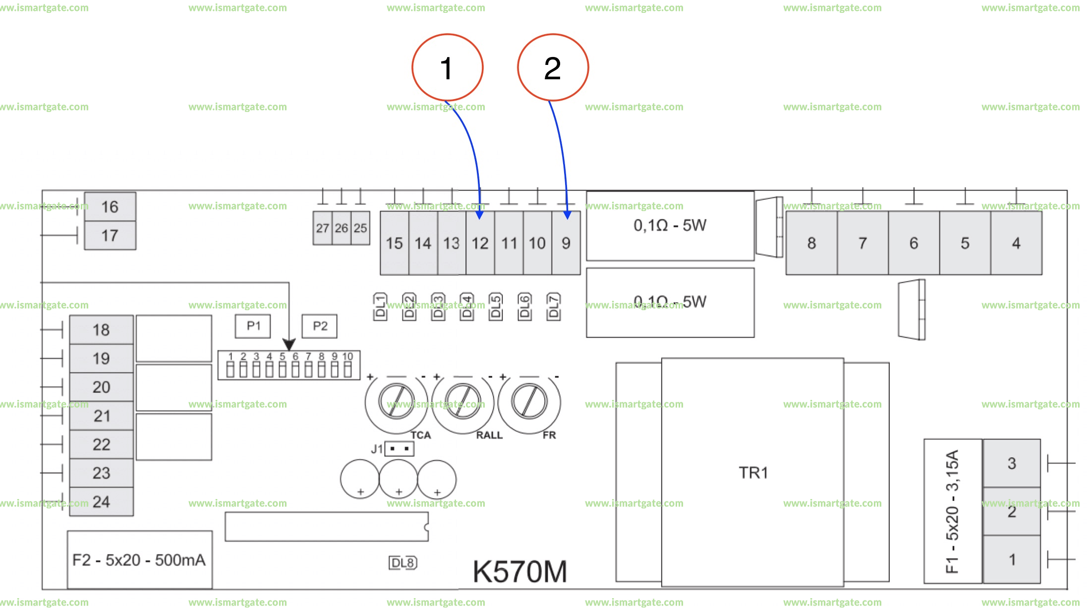 Wiring diagram for TAU K570M