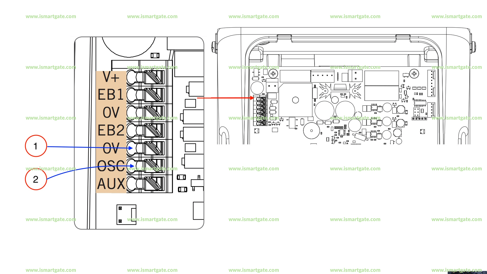 Wiring diagram for B&D Controll-A-Door Advance