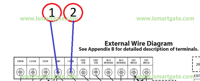 Wiring diagram for OVERHEAD DOOR RSX