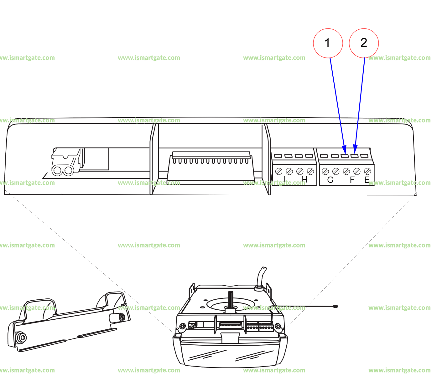 Tormatic GTA 701 NRG için bağlantı şeması