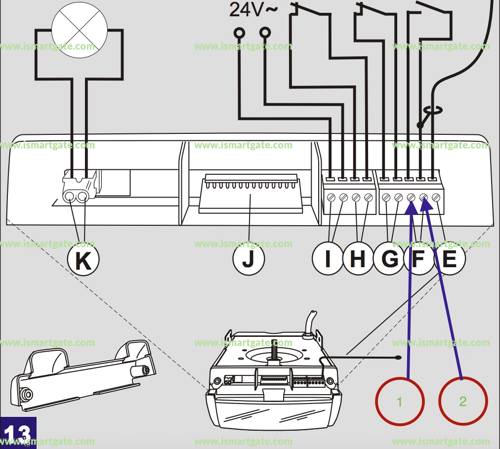 Wiring diagram for Tormatic GTA 612