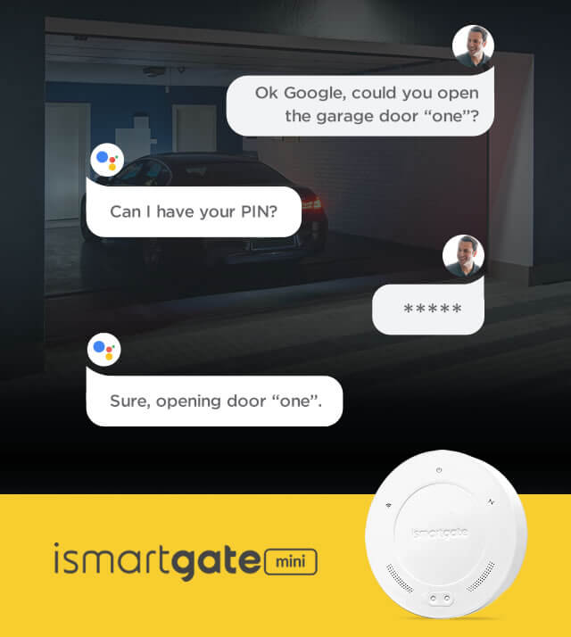Smart Garage Opener Ismartgate Mini - WiFi Controller Compatible With Alexa, Google Home & IPhone Ring Garage Door Opener
